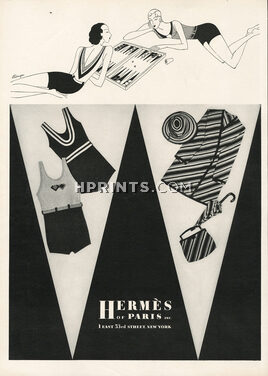 Hermès (Swimwear) 1931 Handbag, Hat, Léon Bénigni
