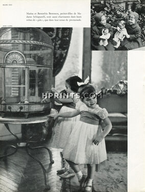 Marisa et Berenthia Berenson (Petites-filles d'Elsa Schiaparelli) 1952