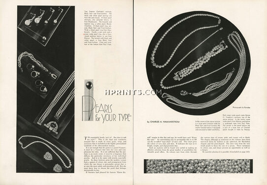 Black Starr And Frost-Gorham, Mauboussin, Marcus, Paul Flato, Udall and Ballou, Brand-Chatillon, H. Tompkins 1931 High Jewelry, Pearls, Photo Barnaba