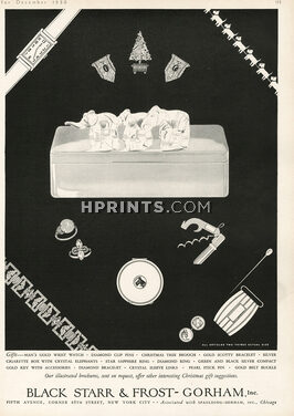 Black Starr And Frost Gorham 1930 Scotty bracelet, cigarette box elephants...