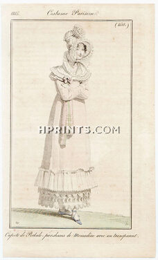 Le Journal des Dames et des Modes 1815 Costume Parisien N°1511 Horace Vernet