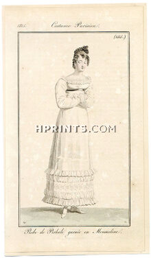 Le Journal des Dames et des Modes 1815 Costume Parisien N°1515 Horace Vernet