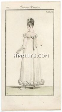 Le Journal des Dames et des Modes 1817 Costume Parisien N°1626 Horace Vernet