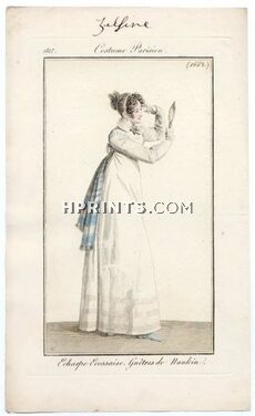 Le Journal des Dames et des Modes 1817 Costume Parisien N°1652 Horace Vernet