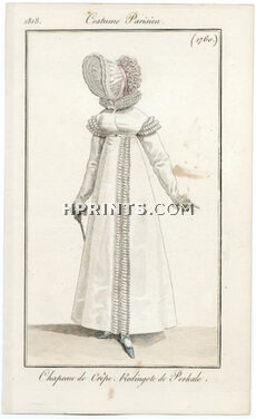 Le Journal des Dames et des Modes 1818 Costume Parisien N°1760