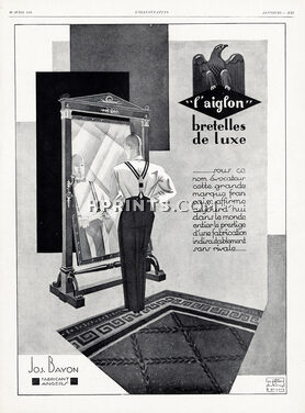 L'Aiglon (Men's Suspenders) 1929 Art Deco