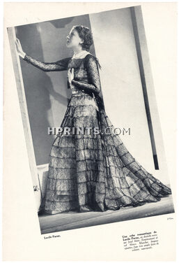 Lucile Paray 1937 Evening Dress, Lace, Photo D'Ora
