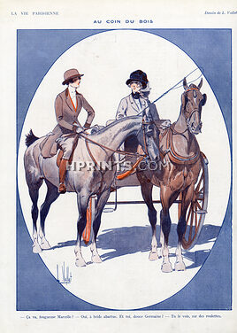 Louis Vallet 1920 "Au Coin du Bois" Amazone, Horsewoman