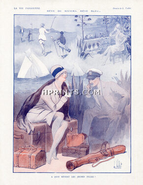 Louis Vallet 1927 Rêve de Riviera, Rêve Bleu... Elegant
