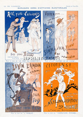 Vald'Es 1919 Affiches Electorales Posters