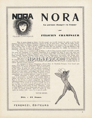 Nora, La guenon changée en femme 1929 Félicien Champsaur