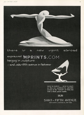 Saks Fifth Avenue (Shoes) 1927 Raymond Loewy, Herzog in Sculpture