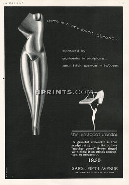 Saks Fifth Avenue (Shoes) 1927 Raymond Loewy, Alexander Archipenko in Sculpture, Cubism