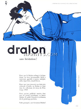 Dralon (Fabric) 1959 René Gruau