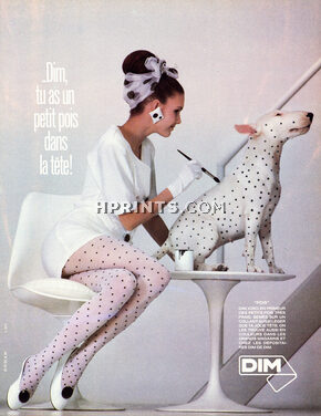 Dim (Hosiery) 1986 Tights, Bull Terrier Dog