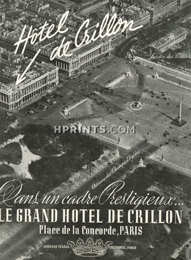 Hôtel de Crillon 1947, Place De La Concorde