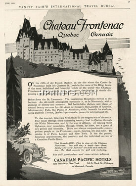 Canadian Pacific Hotels 1920 Chateau Frontenac (Hotel) Québec, Canada