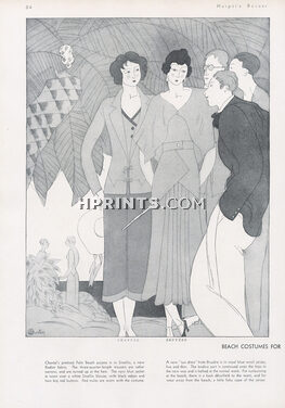 Charles Martin 1931 Chantal, Bruyère, Palm Beach Costumes, Jacket, Beachwear