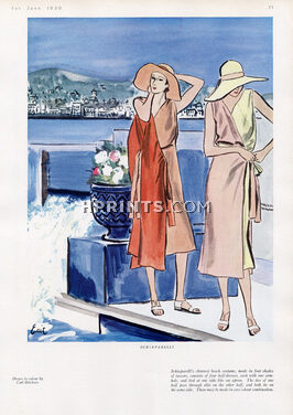 Eric 1930 Schiaparelli's beach costumes, Half- Dresses, Apron