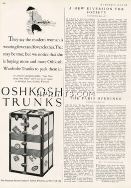Oshkosh Trunks Company (Luggage, Baggage) 1927