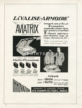 Innovation (Luggage) 1933 Valise Armoire, Aviatrix
