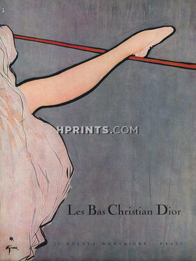 Christian Dior (Stockings) 1954 Ballet, René Gruau