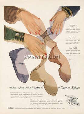 Cannon Nylons 1949 Stockings Hosiery
