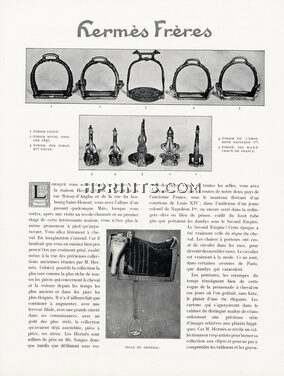 Hermès Frères, 1924 - Archive Document Research, Stirrup Saddle, Carle Vernet La Promenade au Bois Calash, 5 pages