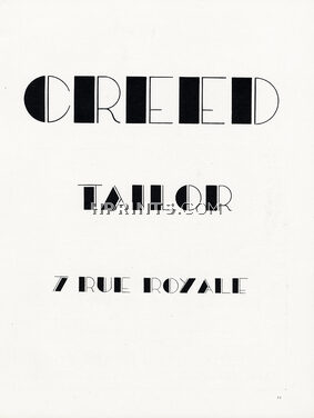 Creed (Tailor) 1924, 7 rue Royale