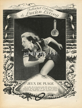 Lucien Lelong (Perfumes) 1938 "Indiscret" Jeux de Plage, Beach Games
