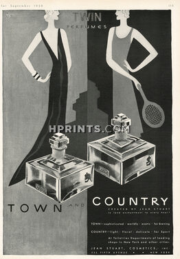 Jean Stuart 1930 (Perfumes & Cosmetics) "Town and Country" Twin Perfumes