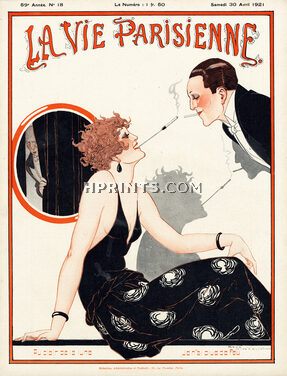 René Vincent 1921 Au Clair de la Lune, Je n'ai Plus de Feu, La Vie Parisienne cover