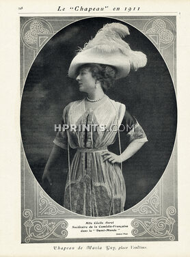Maria Guy (Millinery) 1911 Cécile Sorel, Central-photo