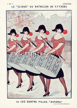 La Clique du Bataillon de Cythère, 1922 - Kuhn-Régnier Hatbox Girls