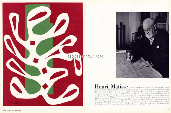 Henri Matisse 1950 Gouache