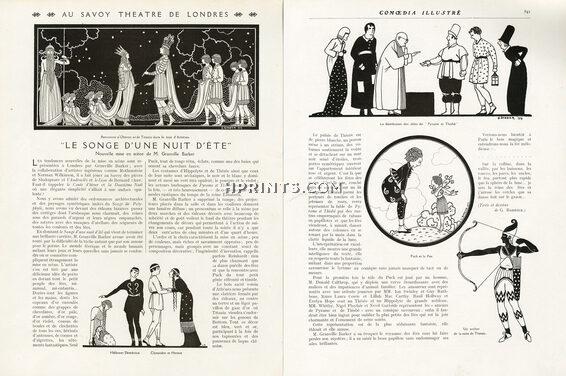 Le Songe d'une Nuit d'Été, 1914 - George Barbier "Pyrame et Thisbé", "Puck et la Fée", Text by George Barbier