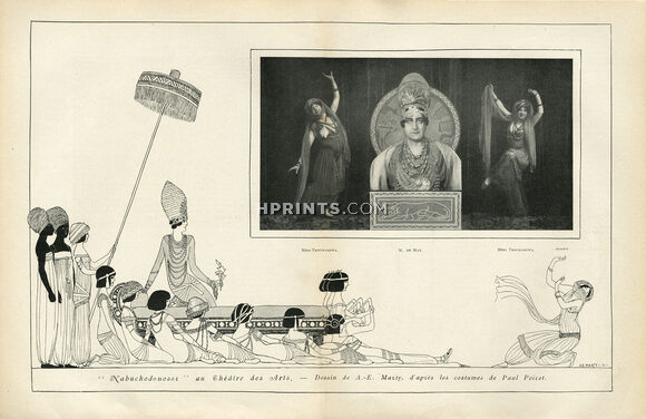 Nabuchodonosor 1911 M. Max, Natacha Trouhanowa, costumes Paul Poiret, André Edouard Marty