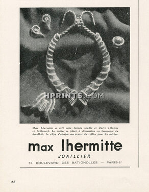 Max Lhermitte (High Jewelry) 1949 Necklace, clip, earrings, ring