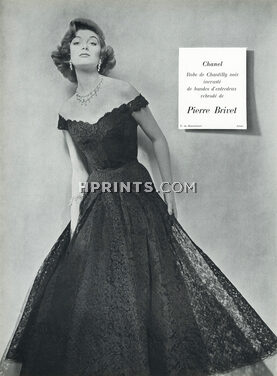 Chanel 1954 Evening Gown, Lace, Pierre Brivet, Embroidery, Photo Guy Arsac