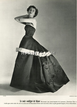 Christian Dior 1953 Bianchini Férier, Evening Gown, Photo Philippe Pottier