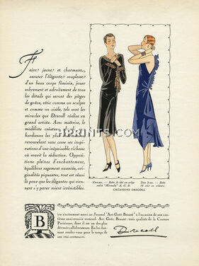 Drecoll & Doeuillet 1928 Pochoir, Dinner Dresses, AGB (Art Goût Beauté)