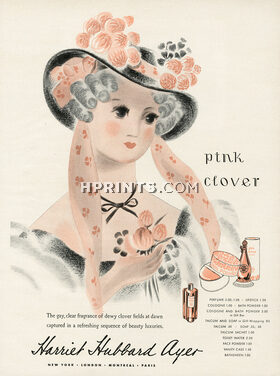 Harriet Hubbard Ayer (Perfumes) 1940 Pink Clover