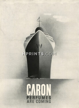Caron 1945 "Perfumes are coming"