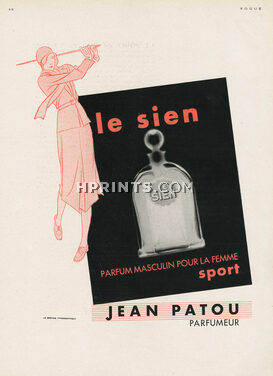 Jean Patou (Perfumes) 1930 Le Sien, Golfer