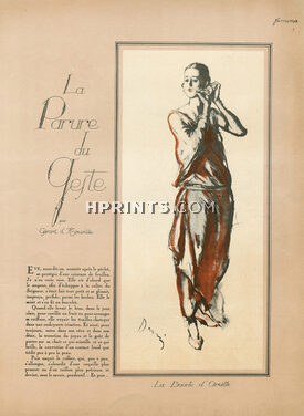 La Parure du Geste, 1922 - Etienne Drian, Text by Gérard d'Houville, 4 pages