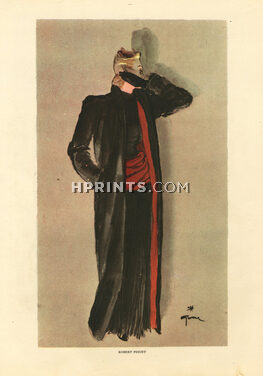 Robert Piguet 1946 Evening Gown & Coat René Gruau Fashion Illustration