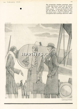 Redfern 1930 Bernard Boutet De Monvel, Skirt, Blouse, Coats