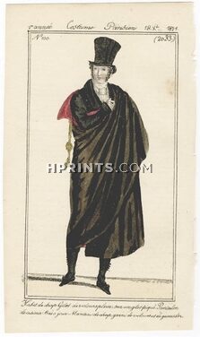 Le Journal des Dames et des Modes 1821 Costume Parisien BELGIAN EDITION N°100