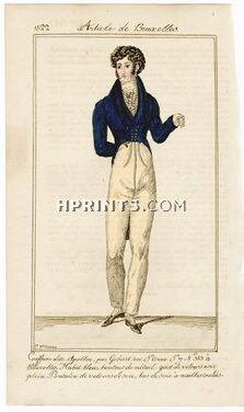 Le Journal des Dames et des Modes 1822 Costume Parisien BELGIAN EDITION "Article de Bruxelles"