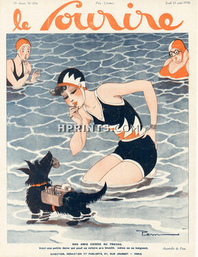 Pem 1930 Bathing Beauty, Making-Up, Terrier